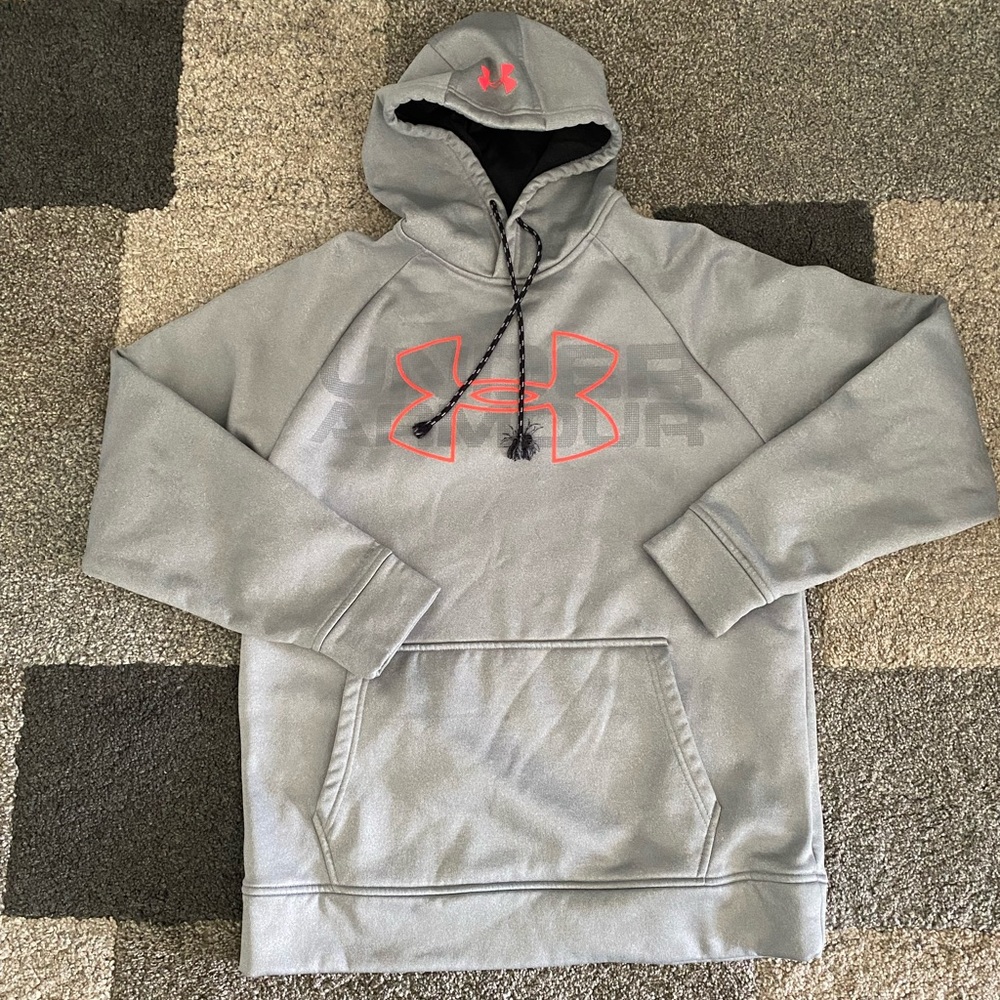 Under Armour Pull Over Hoodie Mens Medium Gray